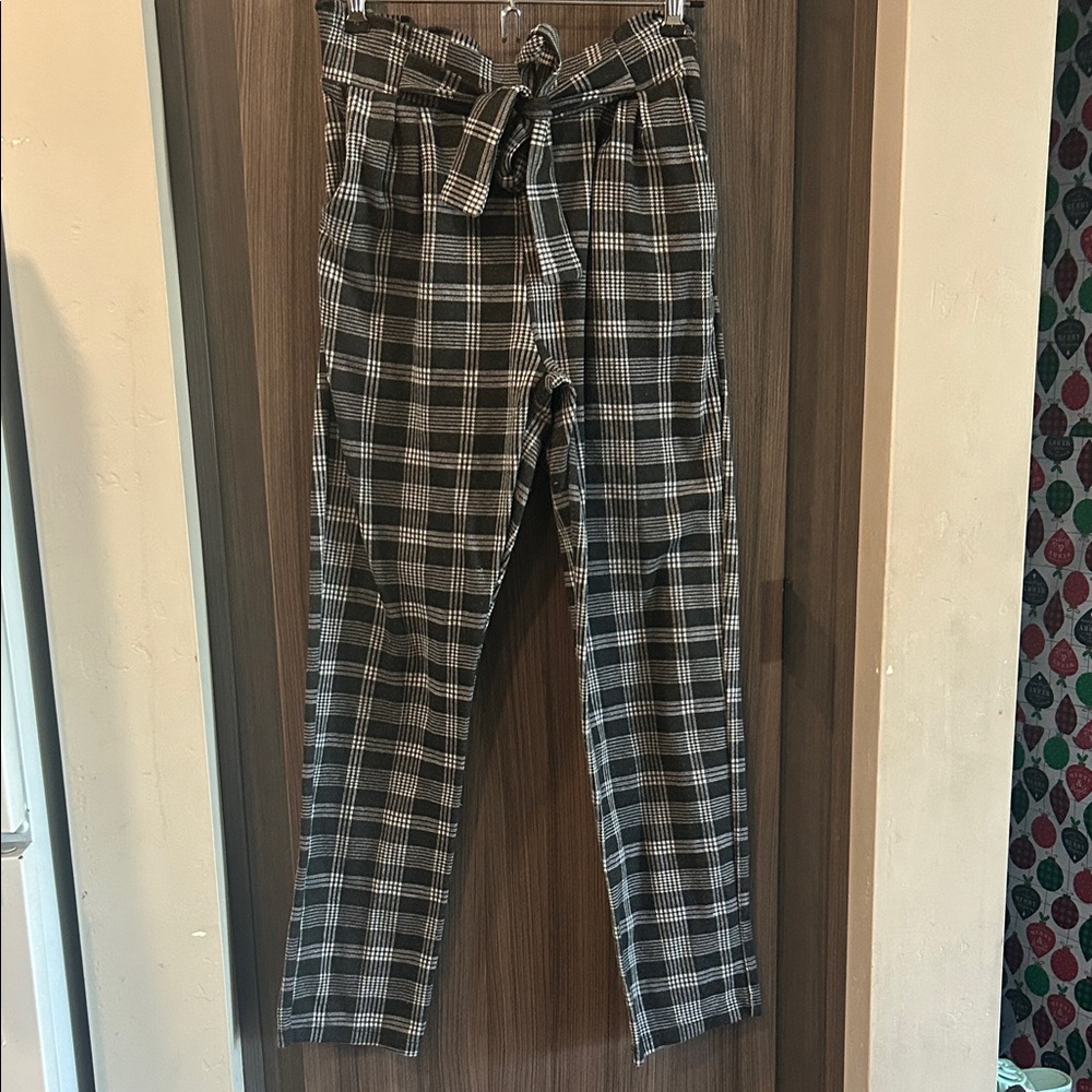 Black and White Plaid Pants